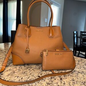 Michael Kors Brown Crossbody Bag with Pouch